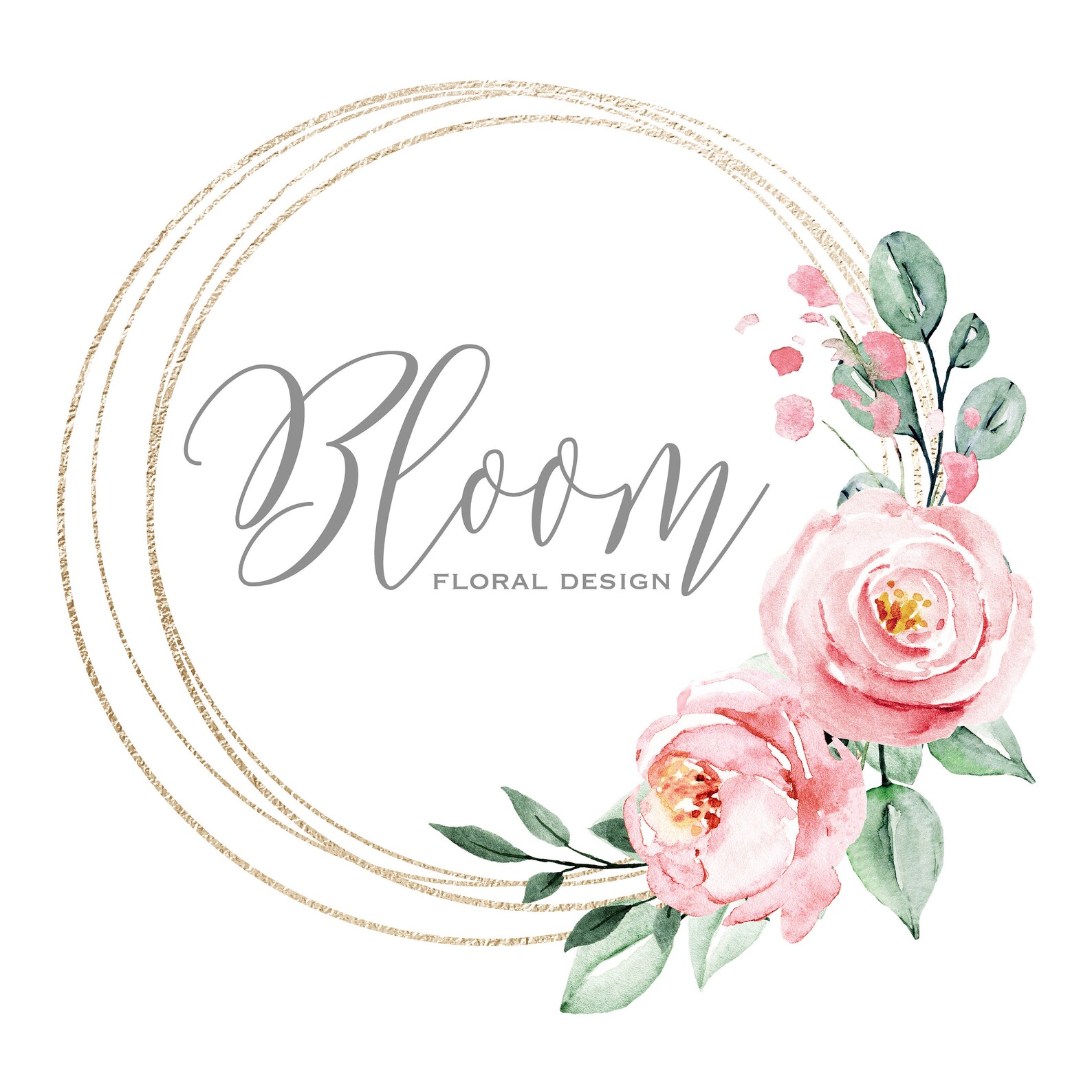 Floral Business Logo Custom Logo Design Nature Hand Drawn Etsy