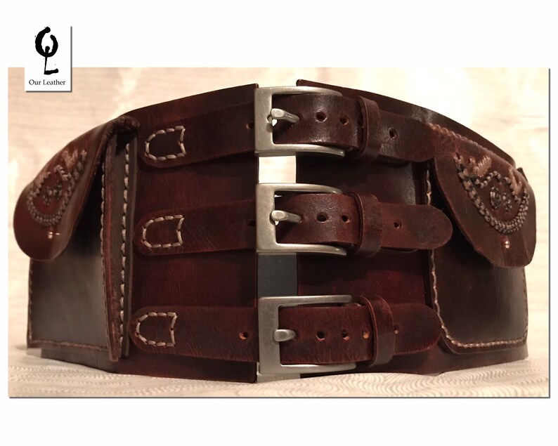 Leather KIDNEY BELT Viking Wedding Belt Customizable Etsy