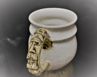 Carved Handle Cappuccino/Coffee/Tea Mug Set