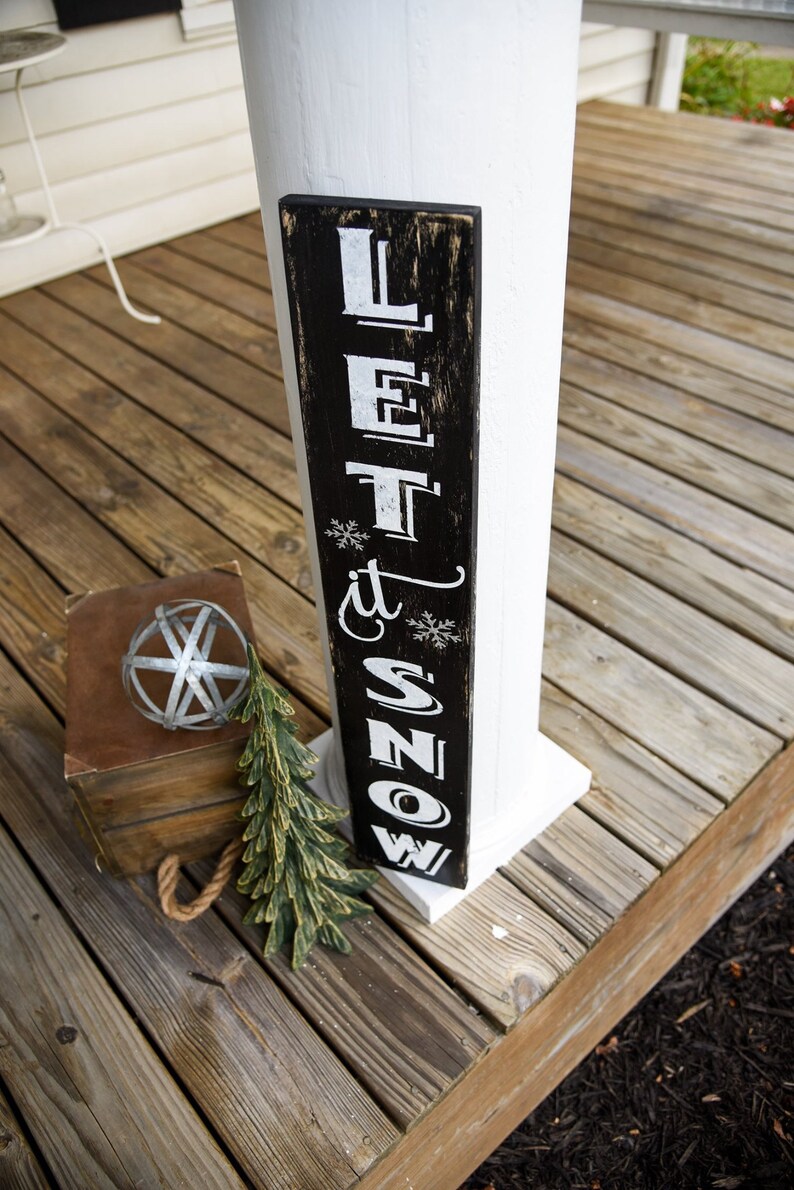 let it snow wood sign let it snow wood sign