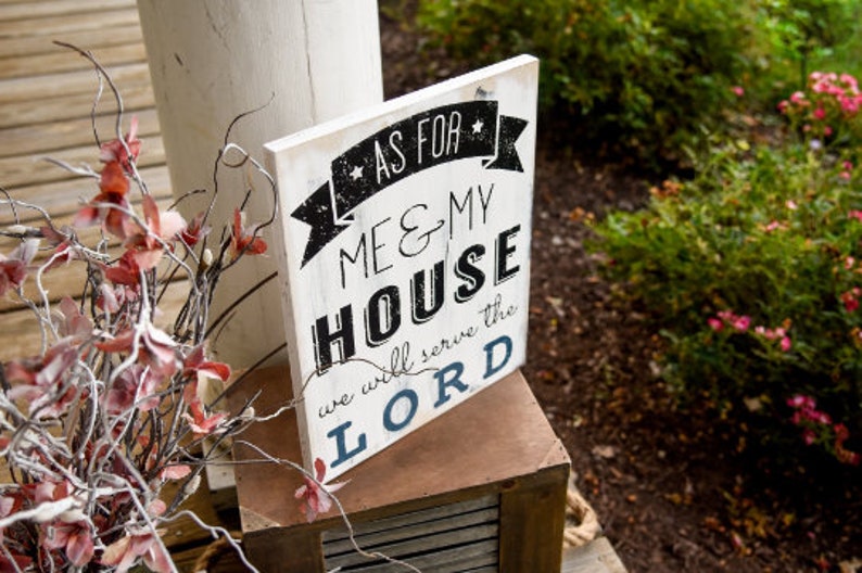 As for me and my house we will serve the lord wood sign I Religious sign I wood sign I home decor I wall hangings I wood wall art