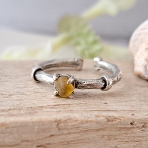 Handmade Adjustable Silver Plated Ring: Seaham Sea Glass Jewelry