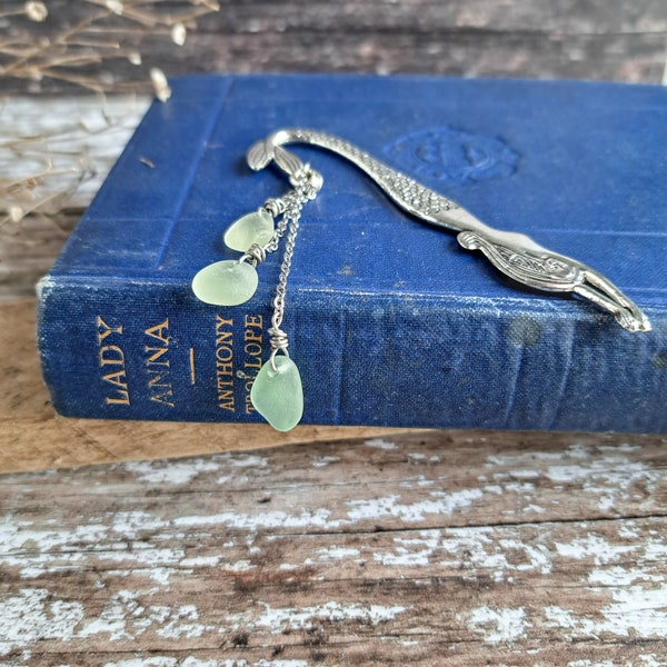 Sea Glass Book Mark, Seaglass Gift, Bookmark, Bookmark Gift, Gift For Author, Gift For Reader, Bookworm, Unique Gift