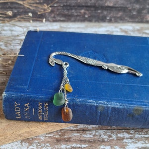 Sea Glass Bookmark, Gift For Book Lover, Mermaid Gift, Sea Glass Gift, Gift For Her, Unique Gift, Handmade Gift