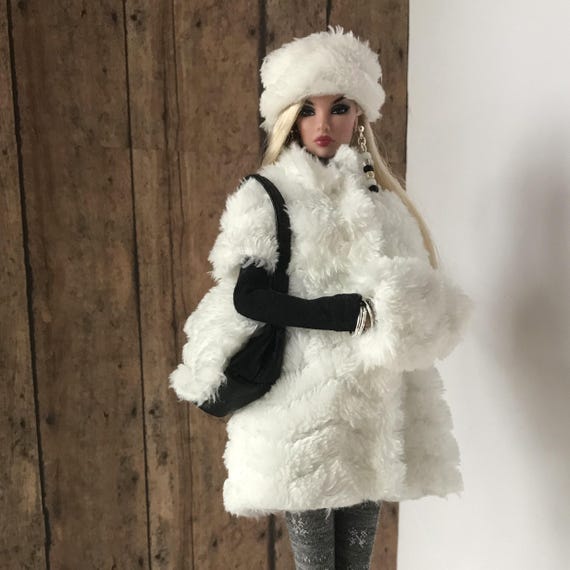 Fashion Royalty Quality Doll Fashion, Integrity Toys Designer Doll Outfit, Fashion Doll Couture, Doll Winter Clothes, Modern Doll Ensemble
