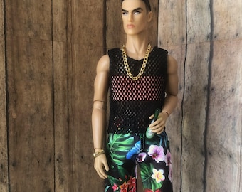 FR Male Doll Fashion, Integrity Male Doll Summer Outfit, Beach Fashion for IT Monarch Doll, HOMME Doll Clothing, Boy fashion doll clothes