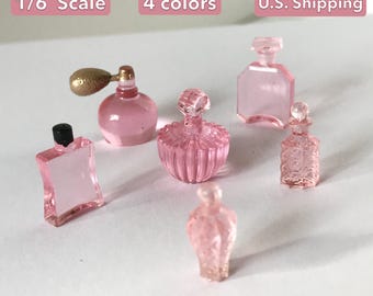 1/6 scale 6-Perfume Set for Dollhouses, Diorama Décor, Dollhouse Accessory, Fashion Royalty Doll Bathroom Accessory, Poppy Beauty Product