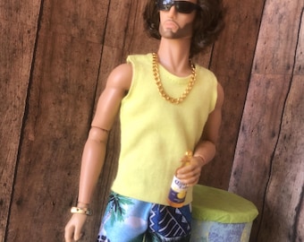 Beach Fashion for IT Monarch Doll, HOMME Doll Clothing, Integrity Male Doll Summer Outfit, Boy fashion doll clothes, FR Male Doll Fashion