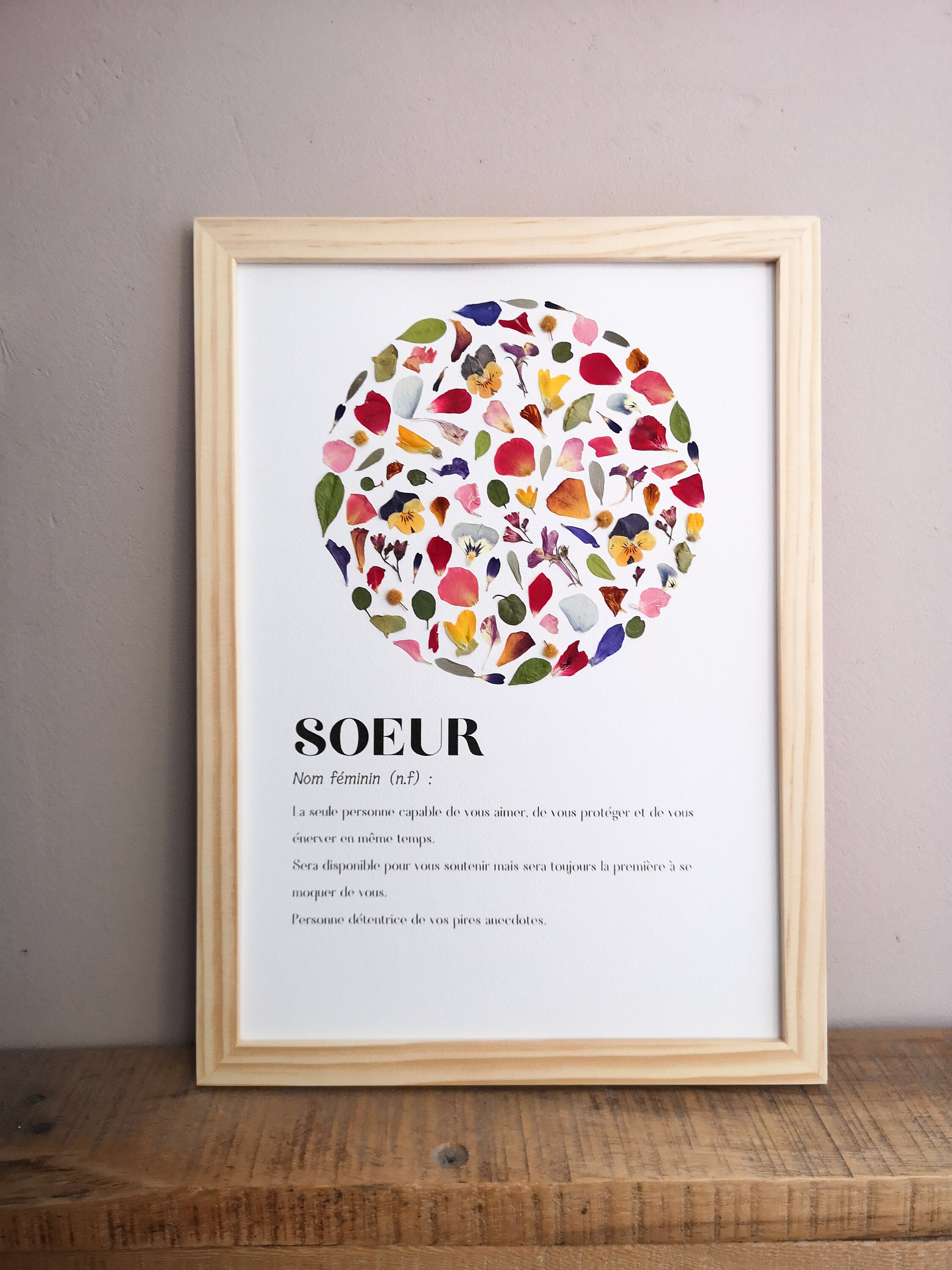 Herbier Sœur - Cadeau Sœur