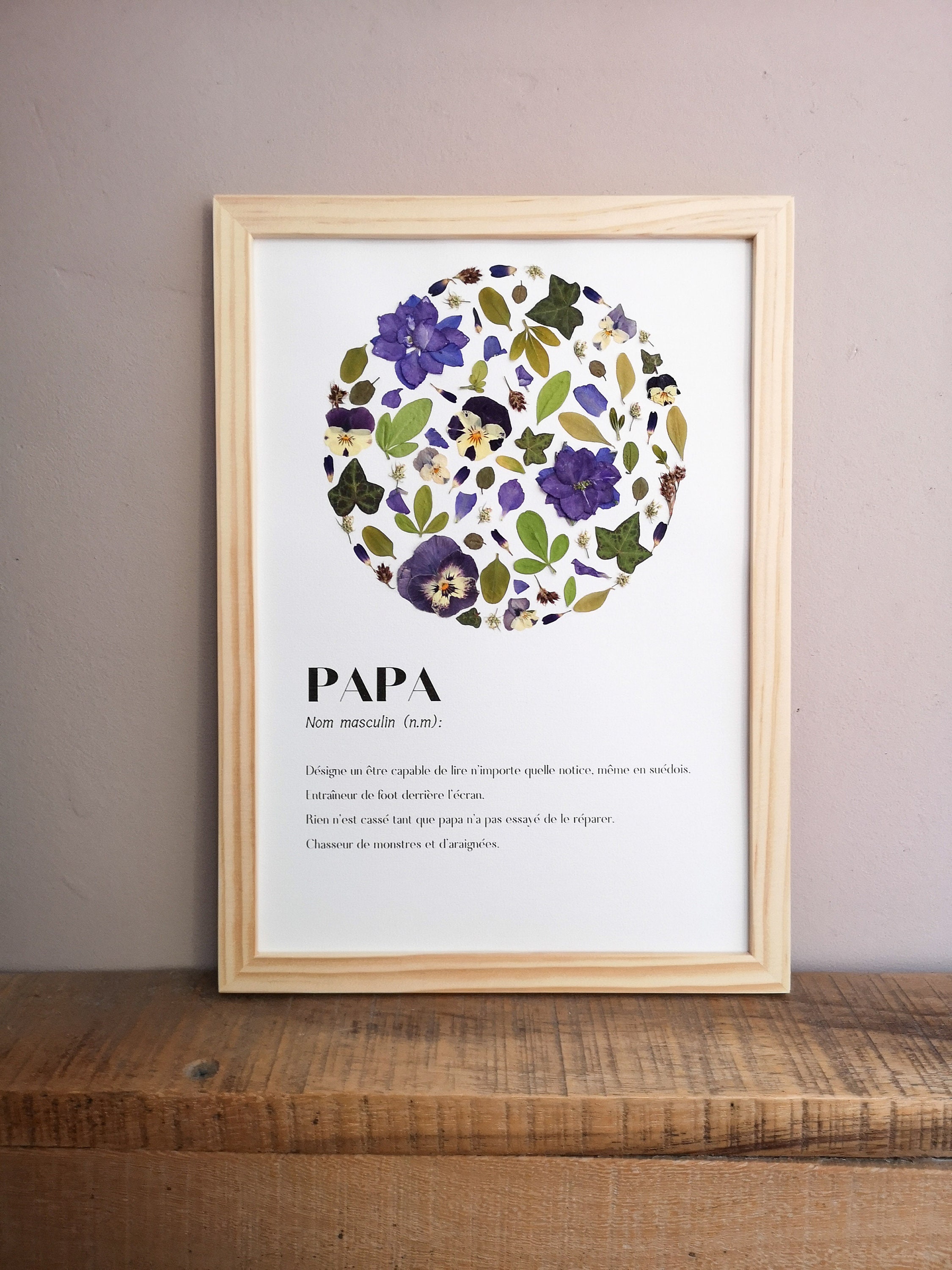 Herbier Papa - Cadeau Papa- Fête Des Père