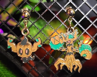 Ghostly Tree Dangle Drop Earrings