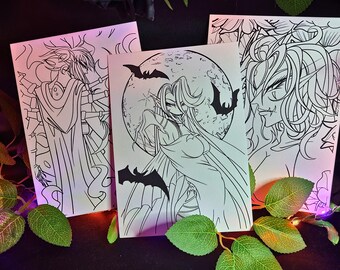 Dark World 5x7" 80lb Card-stock Mini Coloring Pages