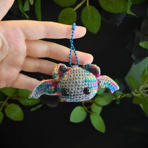 1.5 x 4&quot; Wee Bat Amigurumi Bag Charm Keychain