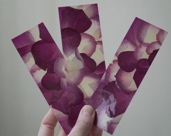 Reversible rose petal bookmark