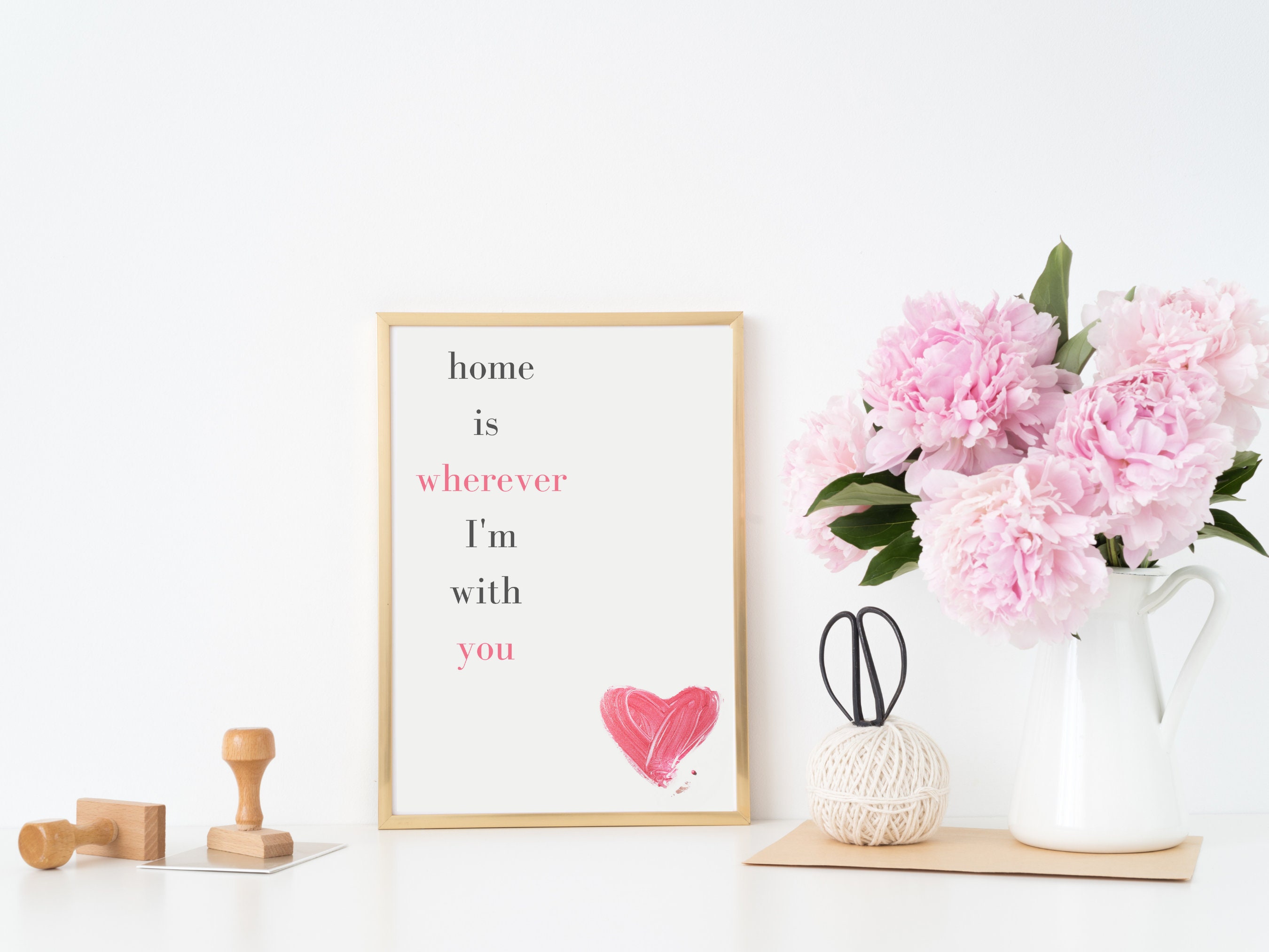Home Décor Wall Hangings Digital Art Print PDF Home Is Wherever I'm ...