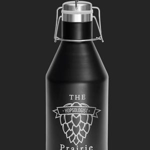 64 oz Stainless Steel Growler | Double-Wall Insulated, Custom Laser Engraving
