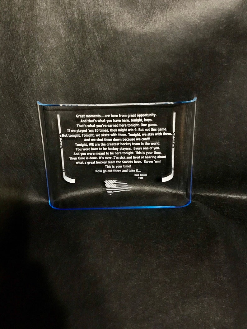 MIRACLE ON ICE Herb Brooks Pre Game Speech 1980 U.S.A. Etsy