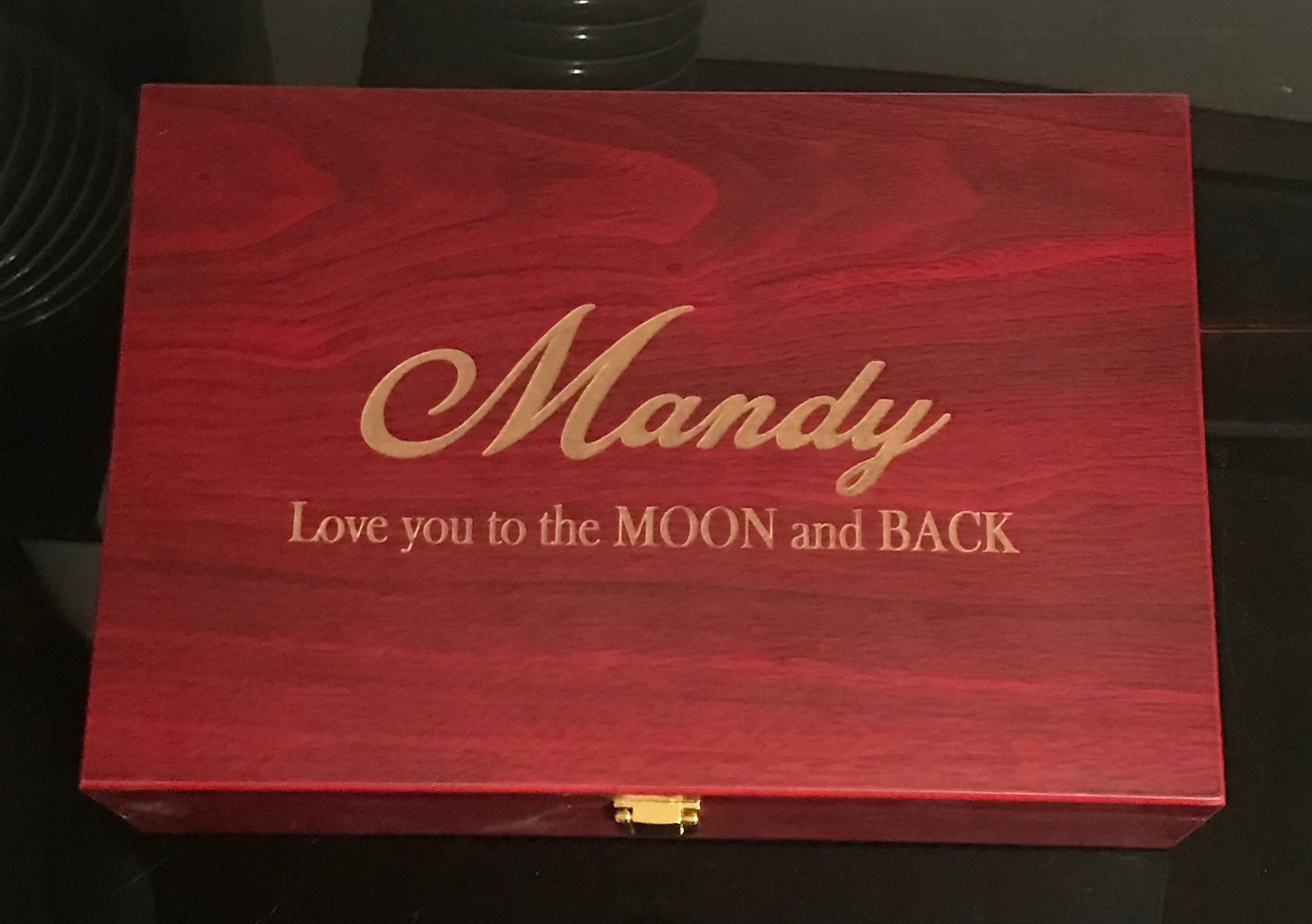 Rosewood Keepsake Box Personalized Keepsake Box Laser Etsy