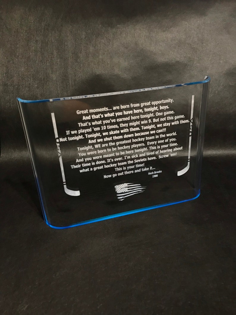 MIRACLE ON ICE Herb Brooks Pre Game Speech 1980 U.S.A. Etsy