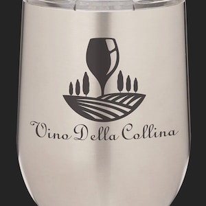 Personalized Stemless Wine Tumbler | Custom Engraved Insulated Stainless Steel Gift