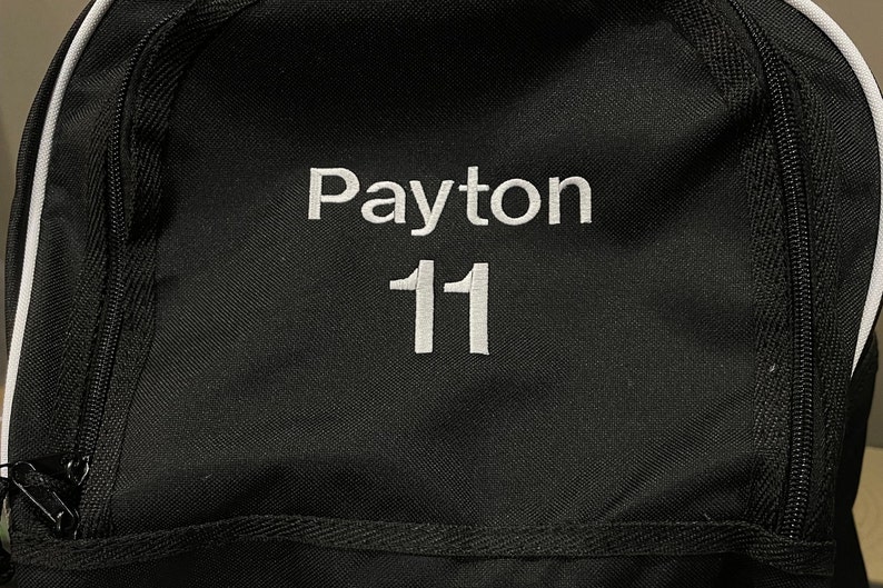 PERSONALIZED Soccer Basketball Volleyball BACKPACK Add Player Name and/or Number Name and Number