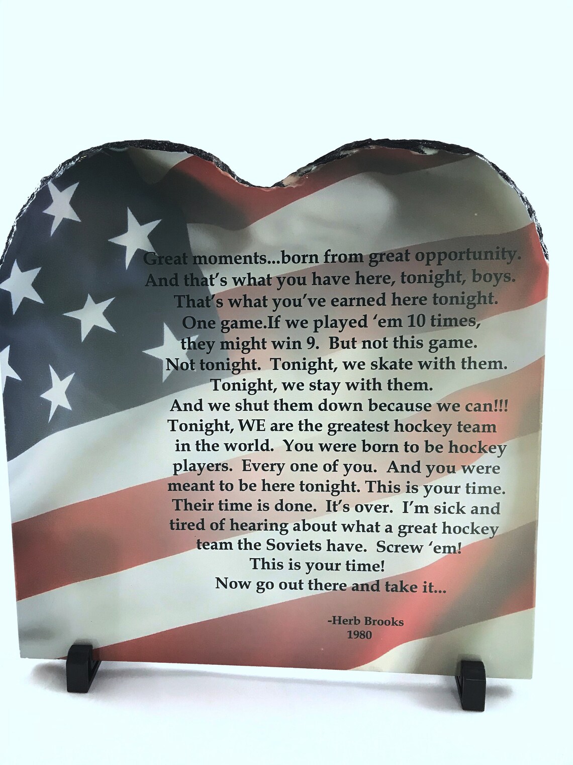 Miracle On Ice Herb Brooks Pre Game Speech 1980 U.S.A. Etsy