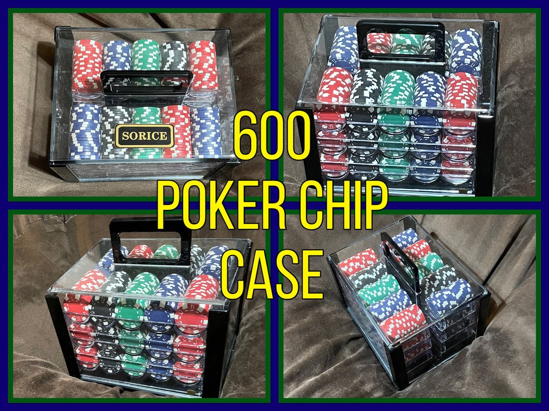 Acrylic Poker Chip Case Carrier 600 Chips Included 6 Chip Etsy