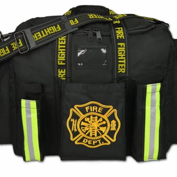 Personalized Firefighter Step-in turnout Fire Gear Bag , Custom Firefighter Gift, Personalized Name