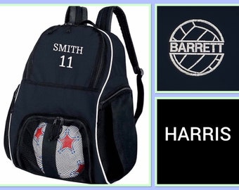 PERSONALIZED Volleyball Soccer Basketball BACKPACK *Add Player Name and/or Number
