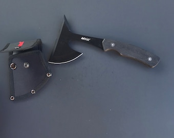 Personalized Black Pakkawood Throwing Axe | Laser Engraved Groomsman Gift