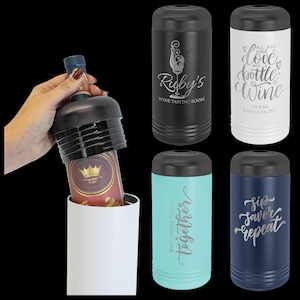 Personalized Laser Engraved Wine Chiller | Wine Gift Personalized | Wedding Gift | Christmas Gift | Wine Lover Custom Present