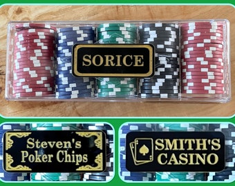 Personalized Poker Chip Set | 100 Composite Chips, Poker Player Gift