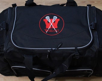 PERSONALIZED LACROSSE GEAR BAG FREE CUSTOM EMBROIDERY
