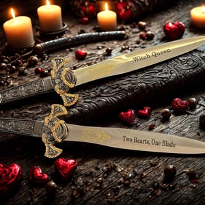 Personalized Jeweled Medieval Dagger | Laser Engraved Blade