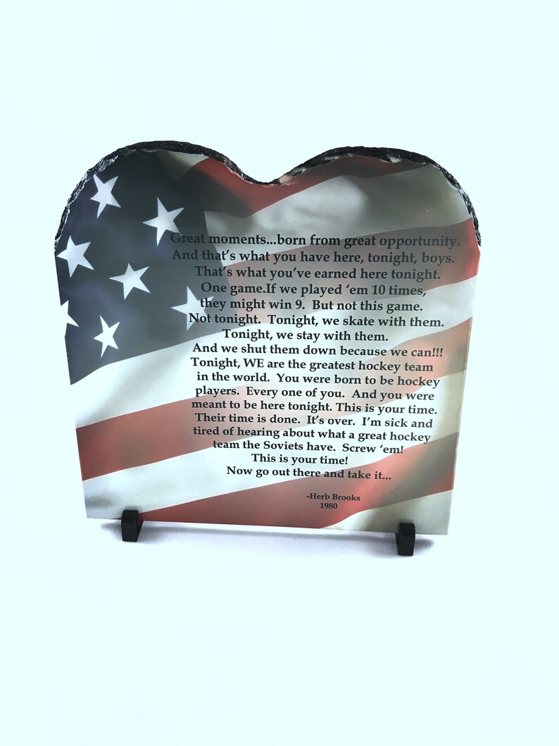 Miracle on Ice Herb Brooks Pre Game Speech 1980 U.S.A. Etsy