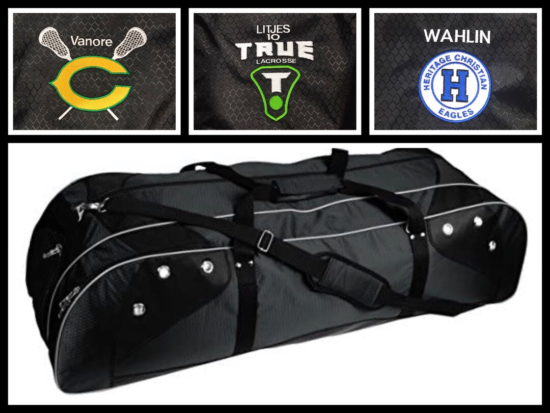 42 Personalized Lacrosse Gear Bag, Custom Players Name, Number, Team