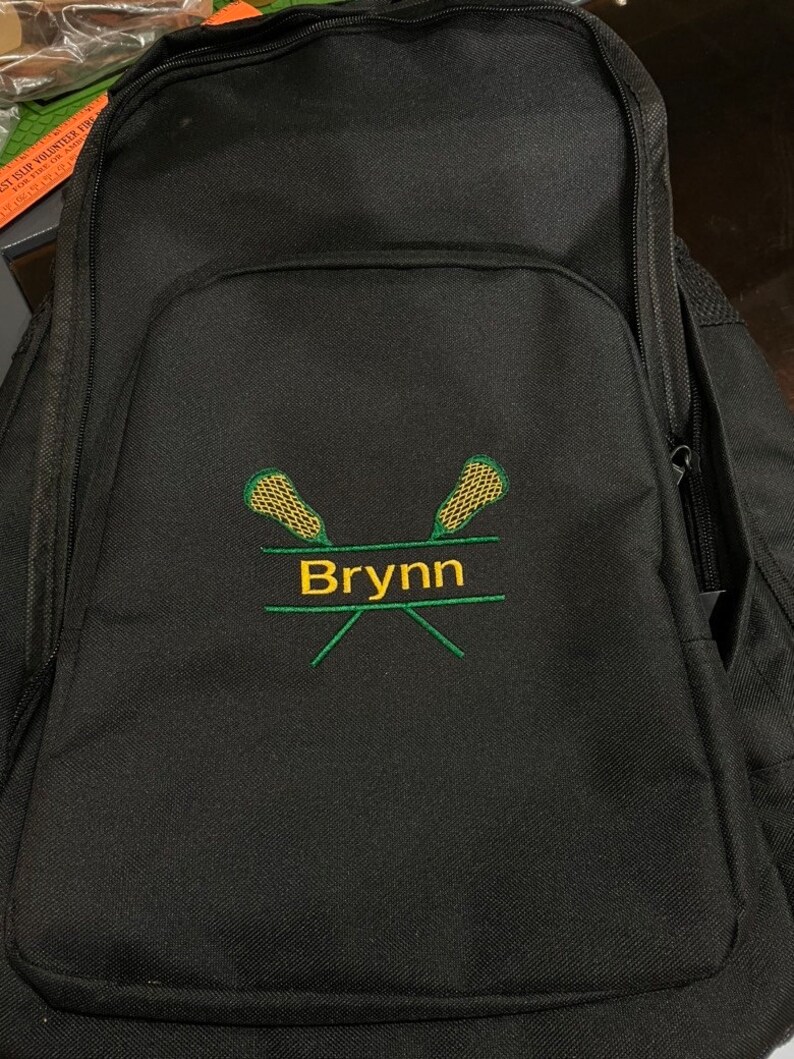 Personalized Lacrosse Backpack Dual Stick Holder Lacrosse Etsy