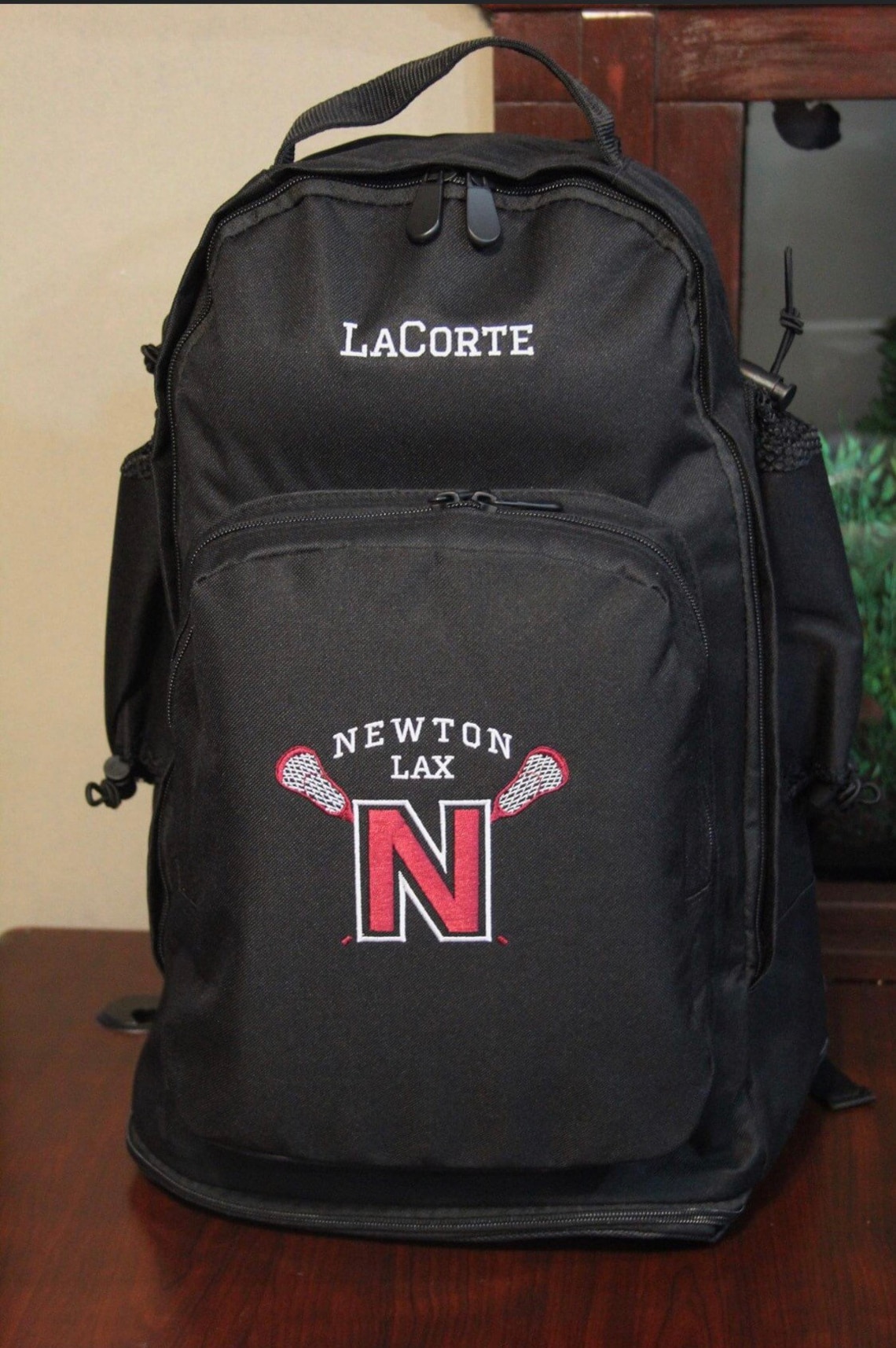 Personalized Lacrosse Backpack Dual Stick Holder Lacrosse Etsy