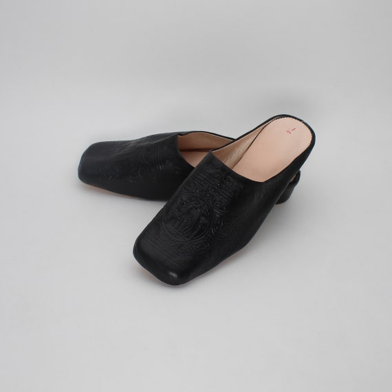 slippers leather womens