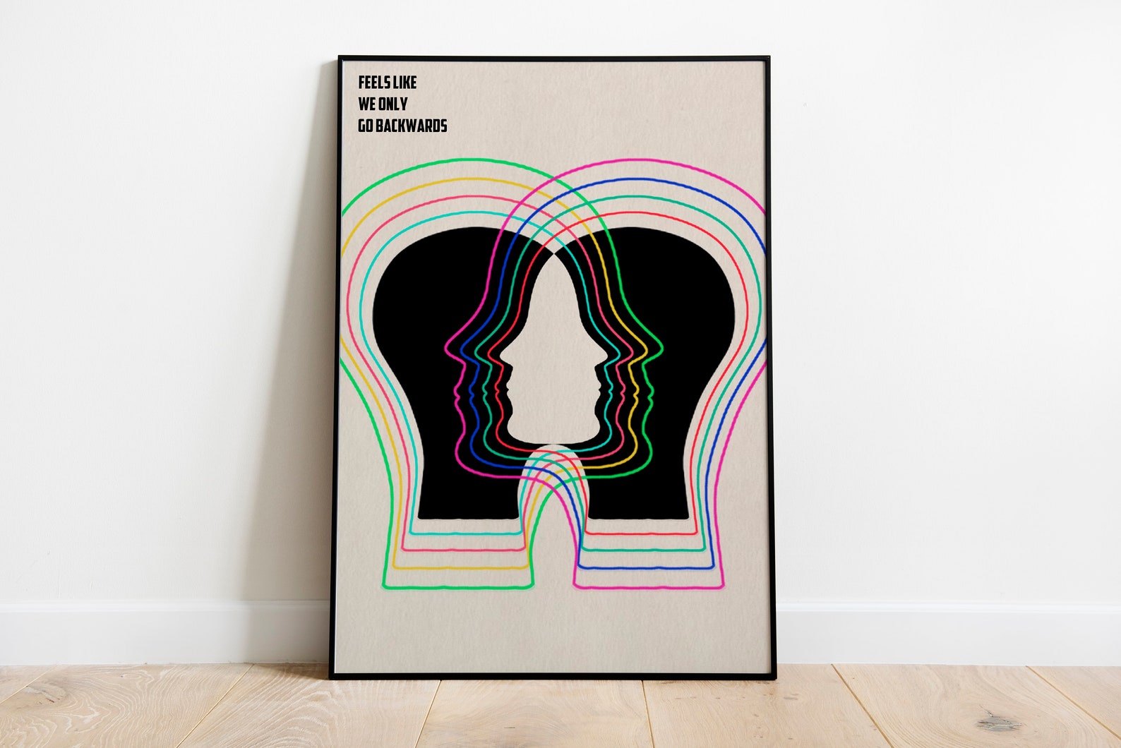 Feels Like We Only Go Backwards Poster Psychedelic Impala Black, Hippie ...