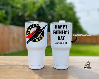 Super Dad Stainless Steel Tumbler | Father's Day Gift, Custom Name