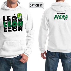 Hoodie Club Leon Sport Polyester Hoodie. Custom Hoodie Leon. Hoodie Made With Permanent Ink. Sudadera Panzas Verdes De Leon 8 STARS