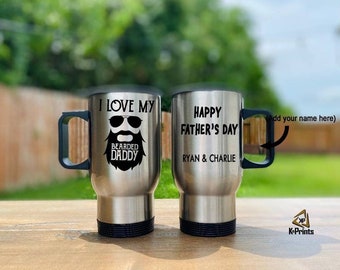 Bearded Daddy Travel Mug | Personalized Father's Day Gift