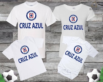 Cruz Azul t shirts baby one piece bodysuit panalero toddler Family t shirts personalized. Playeras Maquina celeste personalizadas