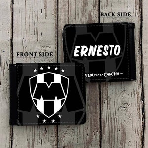 Custom Men Wallet Rayados De Monterrey Personalized Wallet. Gift Wallet. Pu Leather Wallet. Custom With Your Name.Gift For Him. Rayados