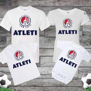 Atletico San Luis t shirts baby one piece bodysuit panalero toddler Family t shirts personalized. Playeras Atleti personalizadas.