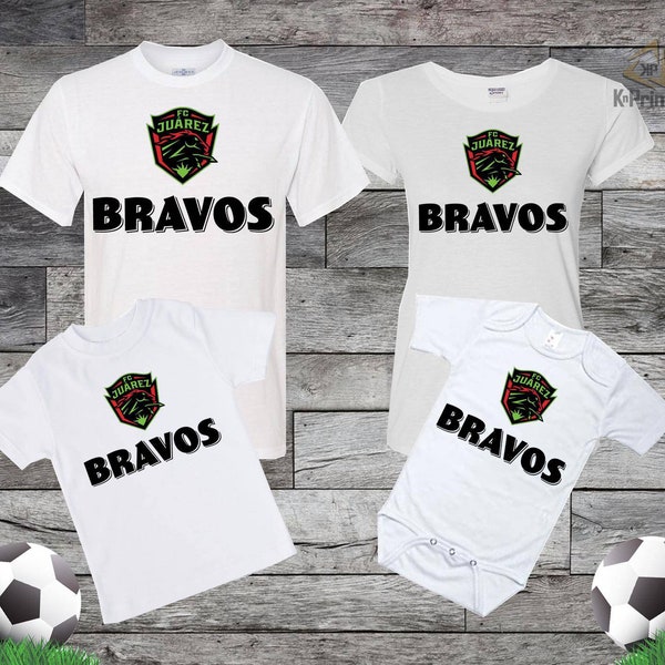 Bravos de Juarez t shirts baby one piece bodysuit panalero toddler Family t shirts personalized. Playeras Juarez fc personalizadas