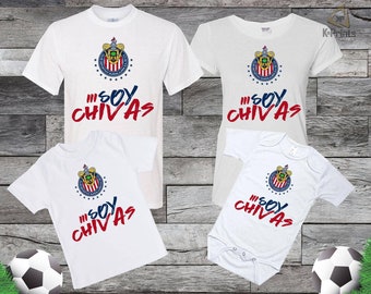 Chivas de Guadalajara t shirts baby one piece bodysuit panalero toddler Family t shirts personalized. Playeras chivas personalizadas.