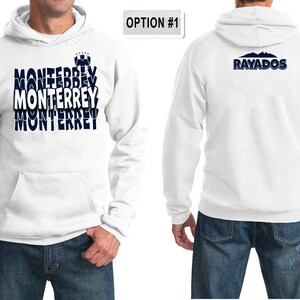 Hoodie Rayados De Monterrey Sport Polyester Hoodie. Custom Hoodie Monterrey. Hoodie Made With Permanent Ink. Sudadera Rayados