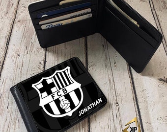 Personalized Barcelona Club Wallet, Custom PU Leather Gift